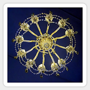 Coughton Court, Chandelier from below. Sticker